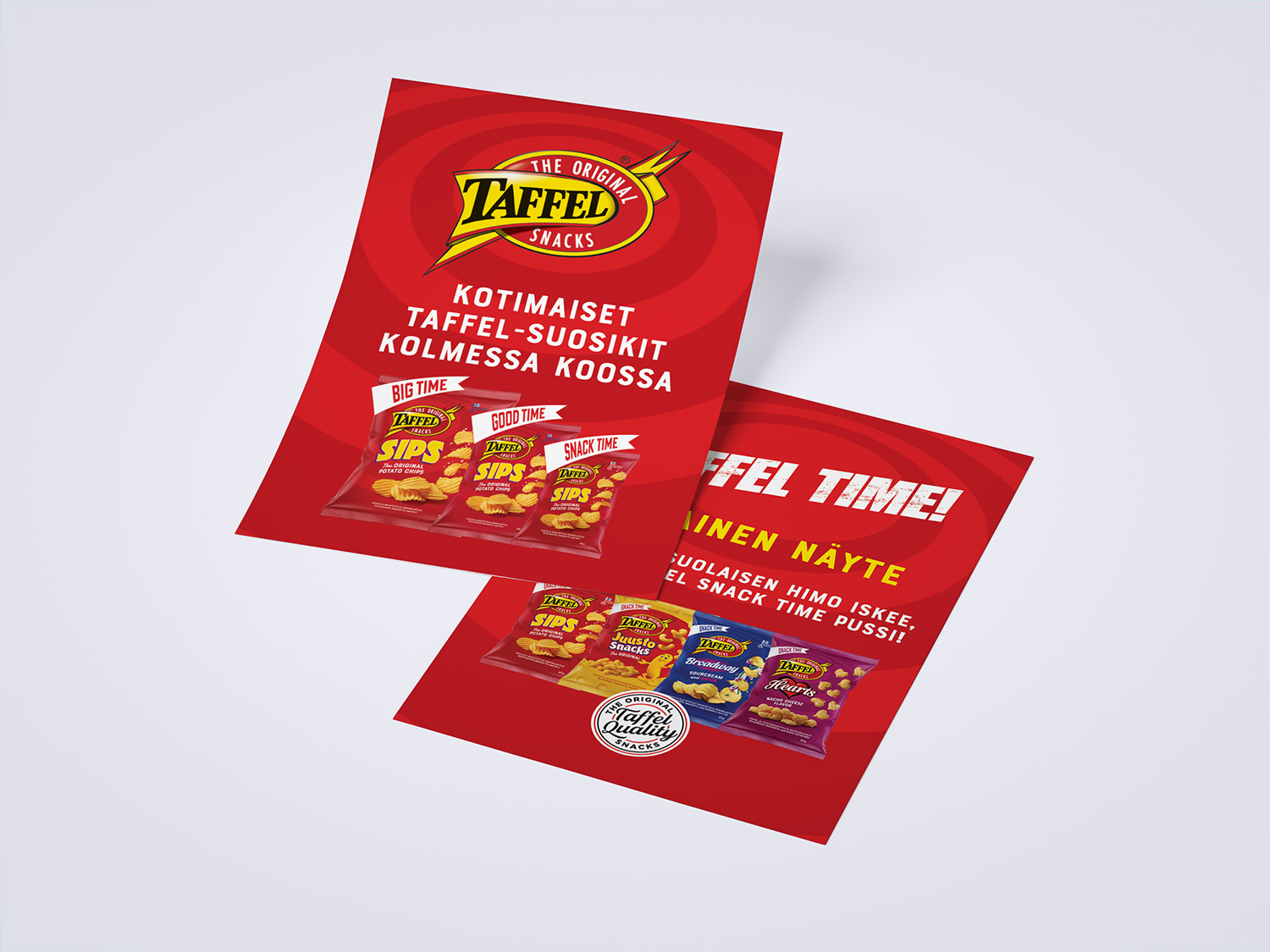 Flyer for new Taffel Snack Time size (2025)