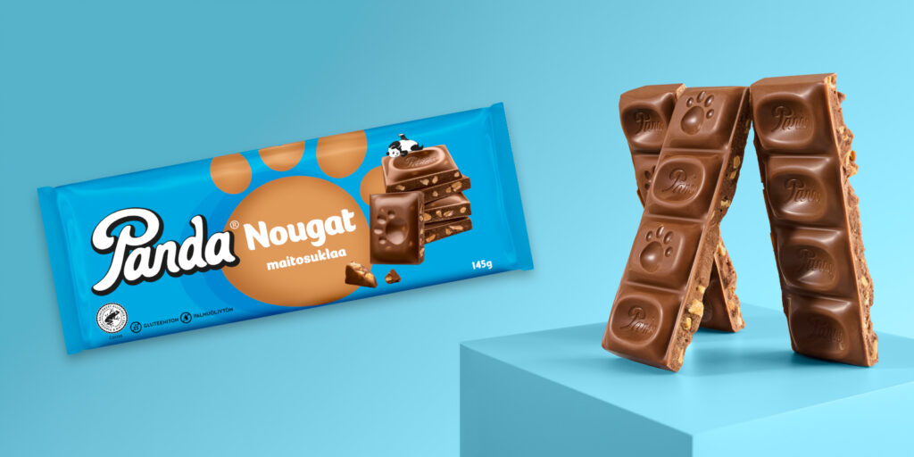 Banner showing off a new chocolate product for Panda®